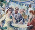 Gabriele Daube (1901-1988) - Summery terrace scene, Antiek en Kunst