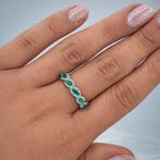 Zonder minimumprijs - Ring Verguld Smaragd - Topaas - 18k, Nieuw