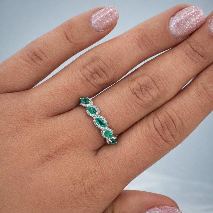 Zonder minimumprijs - Ring Verguld Smaragd - Topaas - 18k, Bijoux, Sacs & Beauté, Bagues