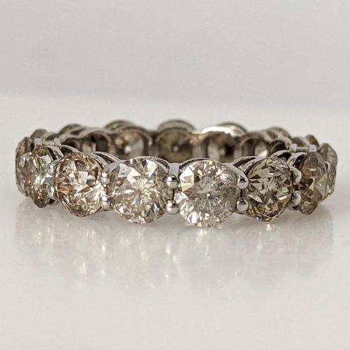 Zonder Minimumprijs - Ring - 14 karaat Witgoud -  7.17ct., Handtassen en Accessoires, Ringen