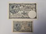 België. - 1 and 5 francs 1922 - Pick 92 and 93  (Zonder, Postzegels en Munten