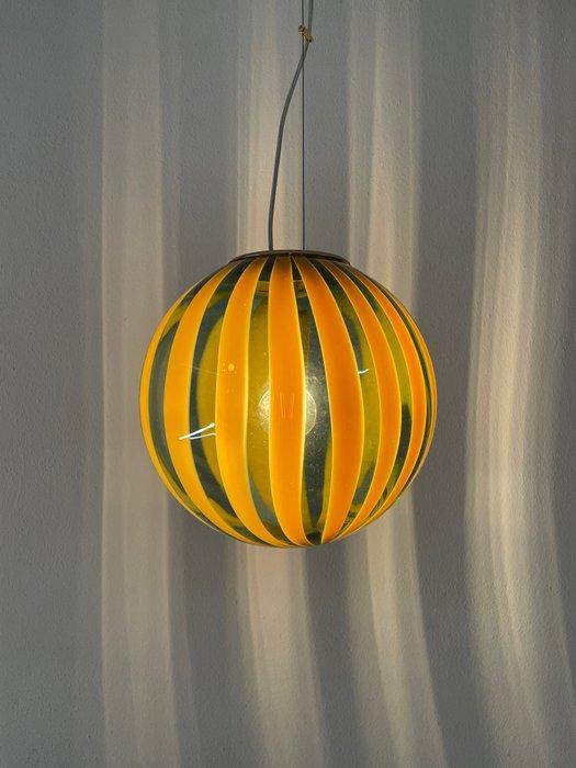 MIMU interior - Kroonluchter - Doorzichtigheden groen/amber, Antiek en Kunst, Antiek | Verlichting