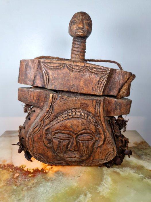 Conteneur - Bois - Récipient à médicaments, Antiquités & Art, Art | Art non-occidental