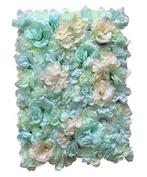 Flowerwall flower wall 40*60cm. 19 zeegroen lichtblauw aqua
