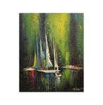 P. Lopez (XX) - Colorful night sailboats