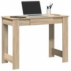 vidaXL Bureau 100x45x75 cm bewerkt hout sonoma eikenkleurig, Huis en Inrichting, Verzenden, Nieuw
