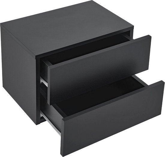 2dekans | Zwevend Nachtkastje - 40 x 29 x 30 cm - Zwart - 2, Maison & Meubles, Chambre à coucher | Tables de chevet, Enlèvement ou Envoi