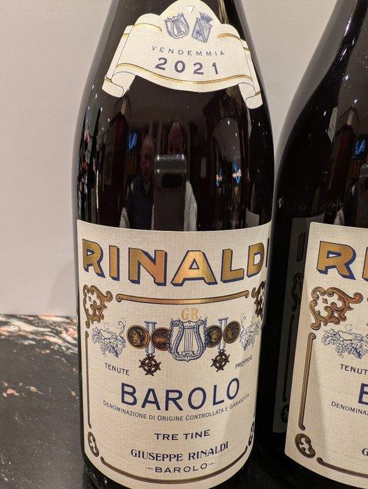 2021 Giuseppe Rinaldi, Tre Tine - Barolo DOCG - 3 Flessen, Verzamelen, Wijnen