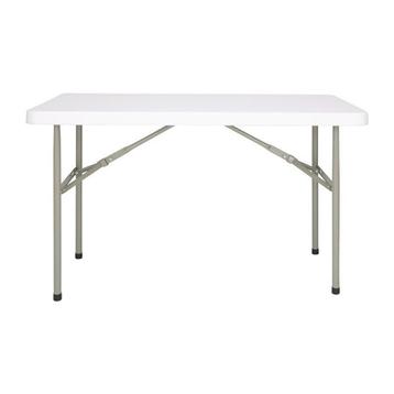 Inklapbare Buffettafel | Kunststof/Staal | Wit Blad | Grijs, Verzenden