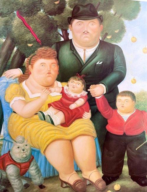 Fernando Botero (1930-2023) (after) - Una famiglia (1989) -, Antiquités & Art, Art | Dessins & Photographie