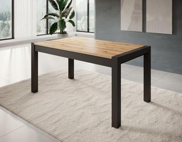 Meubella | Eettafel uitschuifbaar eiken zwart 240cm