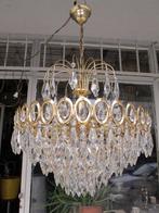 Lustre - Laiton doré - Lustre en cristal antique