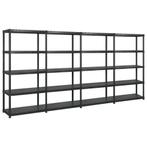 vidaXL Opbergrek 5-laags 340x40x185 cm kunststof zwart, Verzenden, Nieuw