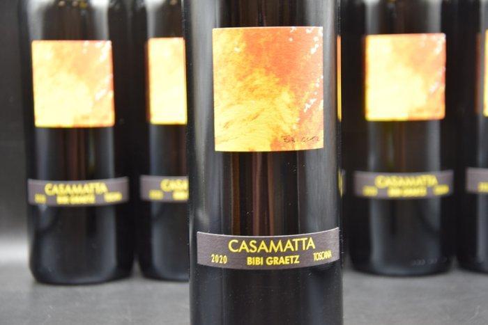 2020 Bibi Graetz, Casamatta Rosso - Toscane IGT - 6 Flessen, Verzamelen, Wijnen