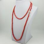 Halsketting - 14 karaat Geel goud Bloedkoraal, Nieuw