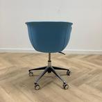 Design stoel, Segis op wielen, zithoogte instelbaar,  blauw, Huis en Inrichting, Stoelen, Gebruikt, Eén