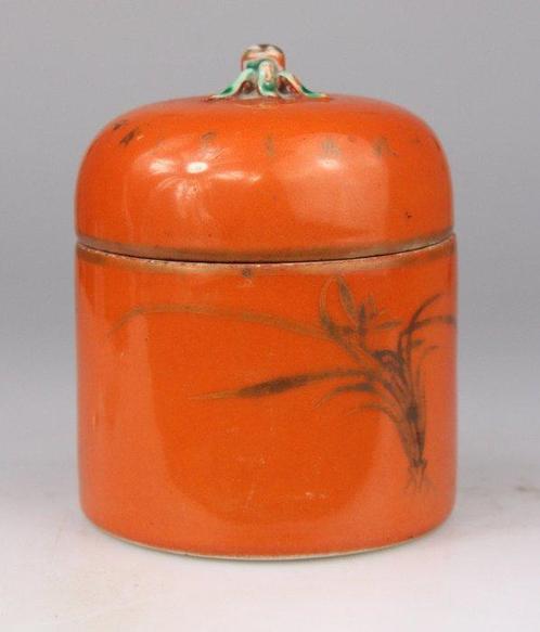 Boîte, Pot - Porcelaine - Marque - Chine - Dynastie Qing, Antiquités & Art, Antiquités | Autres Antiquités