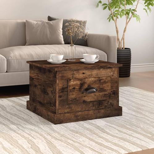 vidaXL Salontafel 50x50x35 cm bewerkt hout gerookt, Huis en Inrichting, Tafels | Salontafels, Nieuw, Verzenden