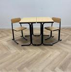 Tweedehands complete school set Galvanias 8 stuks tafels +, Huis en Inrichting, Gebruikt, Hout, Vijf, Zes of meer stoelen