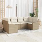 vidaXL 6-delige tuinsofa set met kussens in beige poly, Verzenden, Nieuw