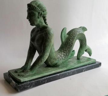 Sculpture, Sirena etrusca - 25 cm - Céramique beschikbaar voor biedingen