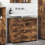 vidaXL Badkamerkast Gerookt eiken 76.5 x 35 x 64 cm Bewerkt, Huis en Inrichting, Verzenden, Nieuw