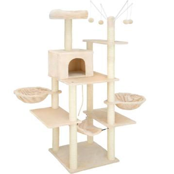 tectake Krabpaal Lilou 165cm - beige beschikbaar voor biedingen