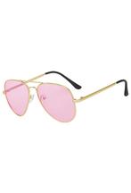 Bril Avator Heren Goud Montuur Roze Glazen Gouden Pilotenbri, Handtassen en Accessoires, Ophalen of Verzenden, Nieuw, Roze
