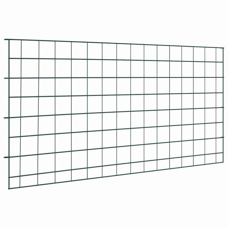 vidaXL Vijverhekset 5 pcs Groen 100 x 50 cm Staal, Tuin en Terras, Tuinhekken en Hekwerk, Nieuw, Verzenden