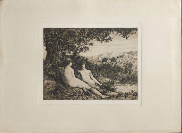 Charles Holroyd (1861–1917) - Muses on the Riverbank –, Antiek en Kunst, Antiek | Overige Antiek
