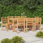 vidaXL Tuinstoelen 8 st massief teakhout, Tuin en Terras, Verzenden, Nieuw