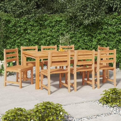 vidaXL Tuinstoelen 8 st massief teakhout, Tuin en Terras, Tuinstoelen, Nieuw, Verzenden