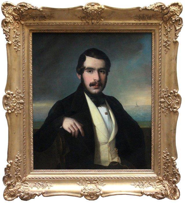 Jozef (Giuseppe) Tominc/Tominz (1790-1866) - Portrait of a, Antiquités & Art, Art | Peinture | Classique