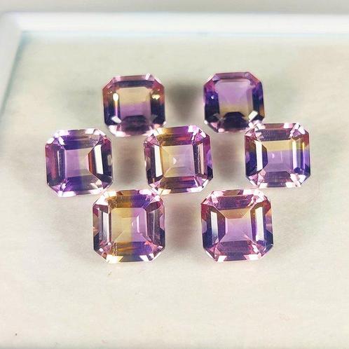 Zonder Minimumprijs Tweekleurig Amethist, Citrien - 12.73 ct, Handtassen en Accessoires, Edelstenen