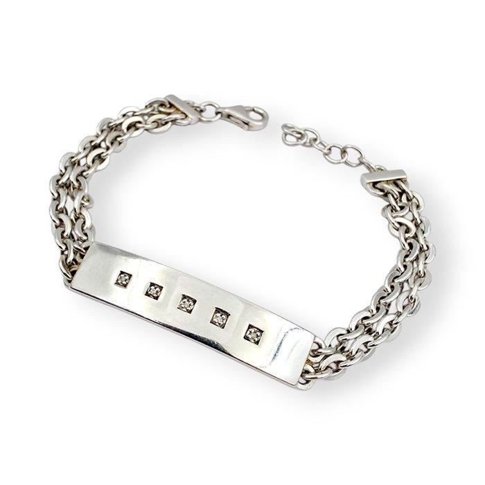 Zonder Minimumprijs - Armband Zilver - Diamanten, Handtassen en Accessoires, Armbanden