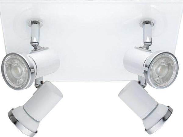 Veiling - EGLO Tamara 1 plafondspot 4lichts wit/chroom Ø, Huis en Inrichting, Lampen | Spots