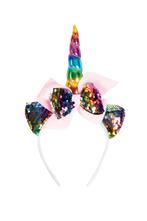 Eenhoorn Strik Haarband Regenboog Pailletten Unicorn Diadeem, Kleding | Dames, Ophalen of Verzenden, Nieuw