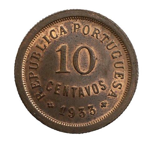 Portugees-Guinea. República. 10 Centavos 1933 - Muito Rara, Postzegels en Munten, Munten | Europa | Niet-Euromunten