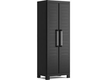Keter Detroit - Opbergkast - 3 planken - 45x65x182cm - Zwart, Verzenden