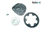 Ketting Set Royal Enfield Continental 535 GT 2014-2018, Verzenden, Gebruikt
