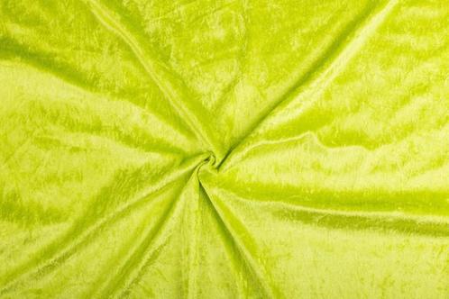 Velvet stof limoen stof - 10m rol - Polyester stof, Hobby en Vrije tijd, Stoffen en Lappen, 120 cm of meer, 200 cm of meer, Groen