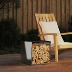 vidaXL Brandhoutrek 40x40x40 cm roestvrij staal, Jardin & Terrasse, Bois de chauffage, Verzenden