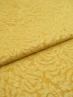 Tissu élégant et précieux au toucher velouté jaune ocre -