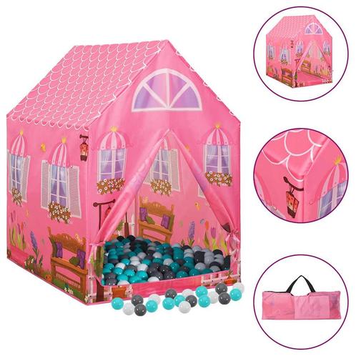 vidaXL Kinderspeeltent met 250 ballen 69x94x104 cm roze, Kinderen en Baby's, Speelgoed | Buiten | Speeltoestellen, Nieuw, Verzenden