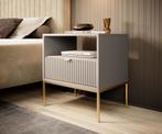 Meubella nachtkastje Navil beige 1 lade, Huis en Inrichting, Kasten | Overige, Verzenden, Nieuw