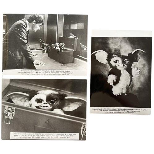 Set of 3 black and white Press photos - Gremlins 2: The New, Collections, Cinéma & Télévision