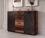 Dressoir - Old wood Grijs 120x33x85 - Opbergkast industrieel, Huis en Inrichting, Kasten | Dressoirs, Verzenden, Nieuw, 25 tot 50 cm