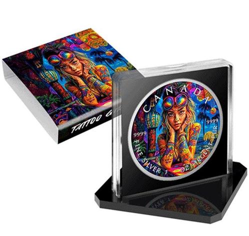 Canada. 5 Dollars 2025 - Tattoo Girls - Tuesday, 1 Oz (.999), Postzegels en Munten, Munten | Europa | Niet-Euromunten