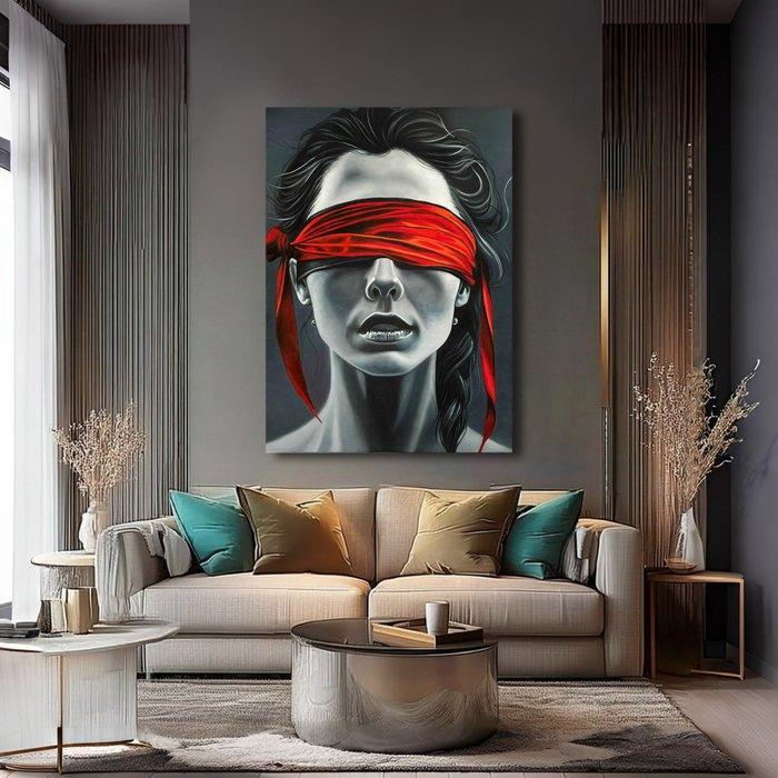 Carel B - Entre Sombras y Carmín, Antiek en Kunst, Kunst | Schilderijen | Klassiek