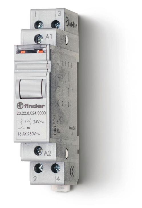 Finder 20 Relais bistable - 20.22.8.024.4000, Doe-het-zelf en Bouw, Elektriciteit en Kabels, Verzenden